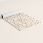 Abstract Ink Blot Strata Pattern in Neutral Camel Beige Yoga Mat Gallery Image 2