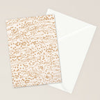 Abstract Ink Blot Strata Pattern in Neutral Camel Beige Stationery Card Gallery Image 2