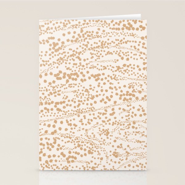 Abstract Ink Blot Strata Pattern in Neutral Camel Beige Stationery Card Gallery Image 2