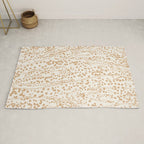 Abstract Ink Blot Strata Pattern in Neutral Camel Beige Rug Gallery Image 2