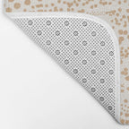 Abstract Ink Blot Strata Pattern in Neutral Camel Beige Bath Mat Gallery Image 2