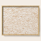 Abstract Ink Blot Strata Pattern in Neutral Camel Beige Serving Tray Gallery Image 1