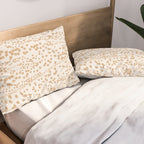 Abstract Ink Blot Strata Pattern in Neutral Camel Beige Pillow Sham Gallery Image 2