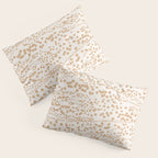 Abstract Ink Blot Strata Pattern in Neutral Camel Beige Pillow Sham Gallery Image 3