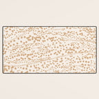Abstract Ink Blot Strata Pattern in Neutral Camel Beige Desk Mat Gallery Image 3