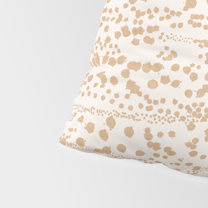 Abstract Ink Blot Strata Pattern in Neutral Camel Beige Pillow Sham Gallery Image 4