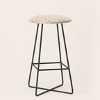 Abstract Ink Blot Strata Pattern in Neutral Camel Beige Stool Gallery Image 1