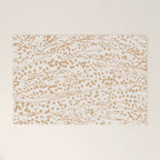Abstract Ink Blot Strata Pattern in Neutral Camel Beige Welcome Mat Gallery Image 1