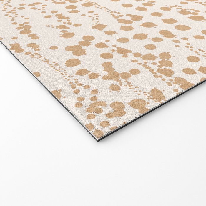 Abstract Ink Blot Strata Pattern in Neutral Camel Beige Welcome Mat Gallery Image 2