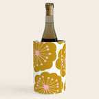 Mid Century Mod Flowers in Pink and Mustard Wine Chiller Gallery Image 3
