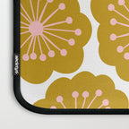 Mid Century Mod Flowers in Pink and Mustard Laptop Sleeve Gallery Image 3