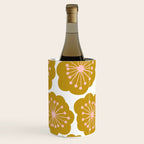 Mid Century Mod Flowers in Pink and Mustard Wine Chiller Gallery Image 2