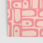Mid Century Modern Piquet Multi Abstract Geometric Pattern in Pink and Blush Poster Gallery Image 3