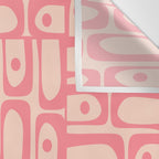 Mid Century Modern Piquet Multi Abstract Geometric Pattern in Pink and Blush Wall Tapestry Gallery Image 3