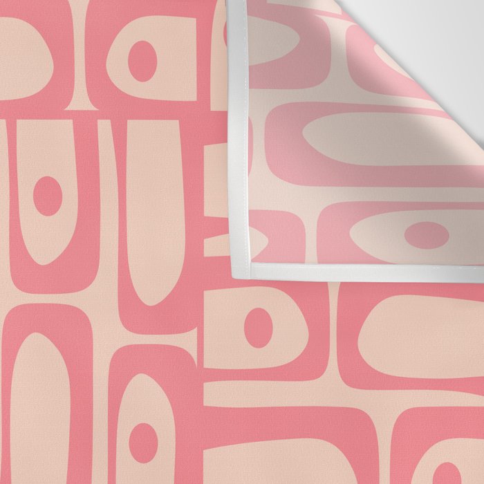 Mid Century Modern Piquet Multi Abstract Geometric Pattern in Pink and Blush Wall Tapestry Gallery Image 3