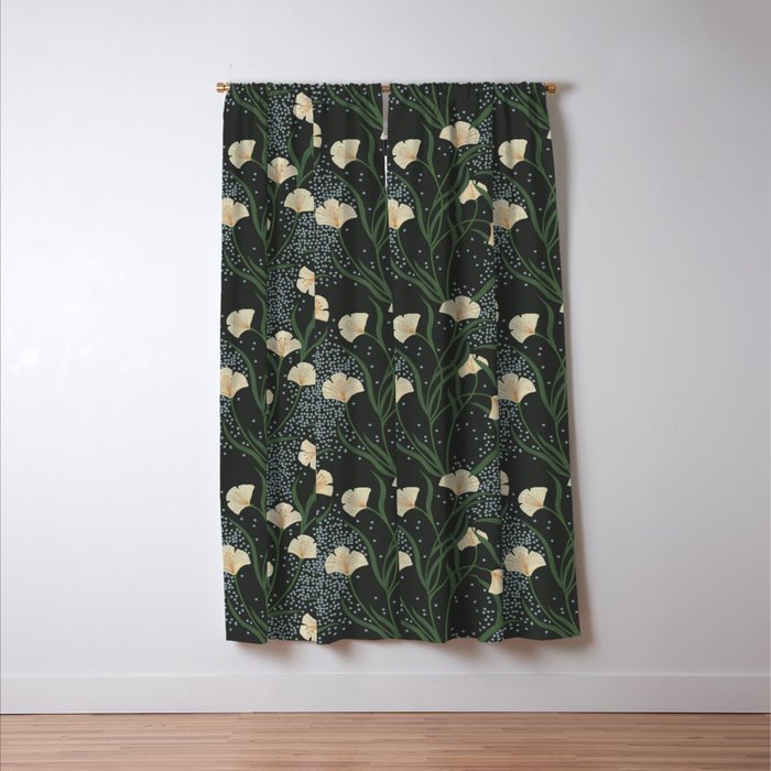 Lily Floral Window Curtain Gallery Image 3