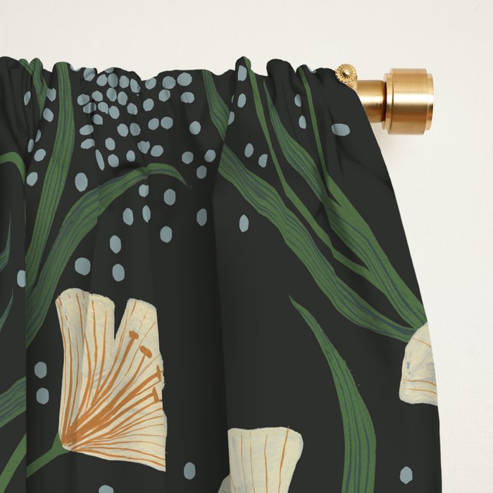 Lily Floral Window Curtain Gallery Image 2