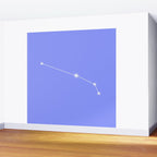 Aries Zodiac Star Constellation Line Art Pastel Purple Wall Mural Gallery Image 2