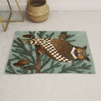 Horned Owl in the Pines Rug Gallery Image 1