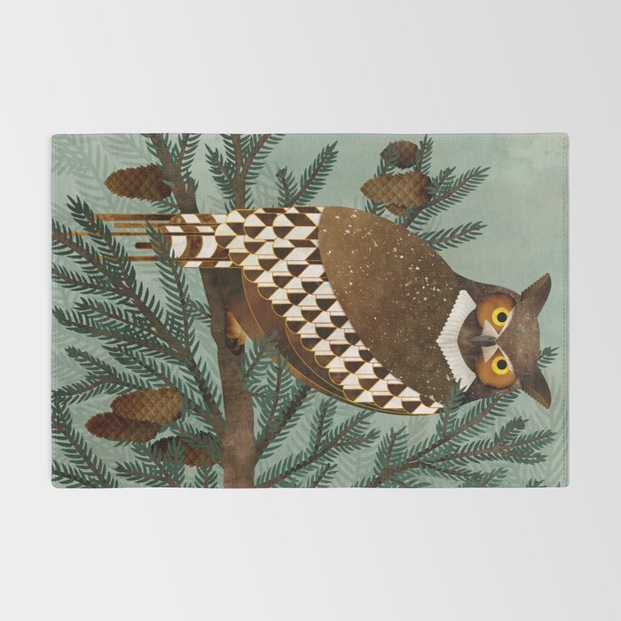 Horned Owl in the Pines Rug Gallery Image 2