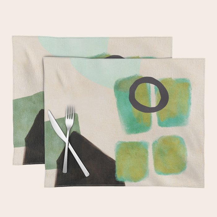 abstract organic shape pastel summer 1 Placemat Gallery Image 1