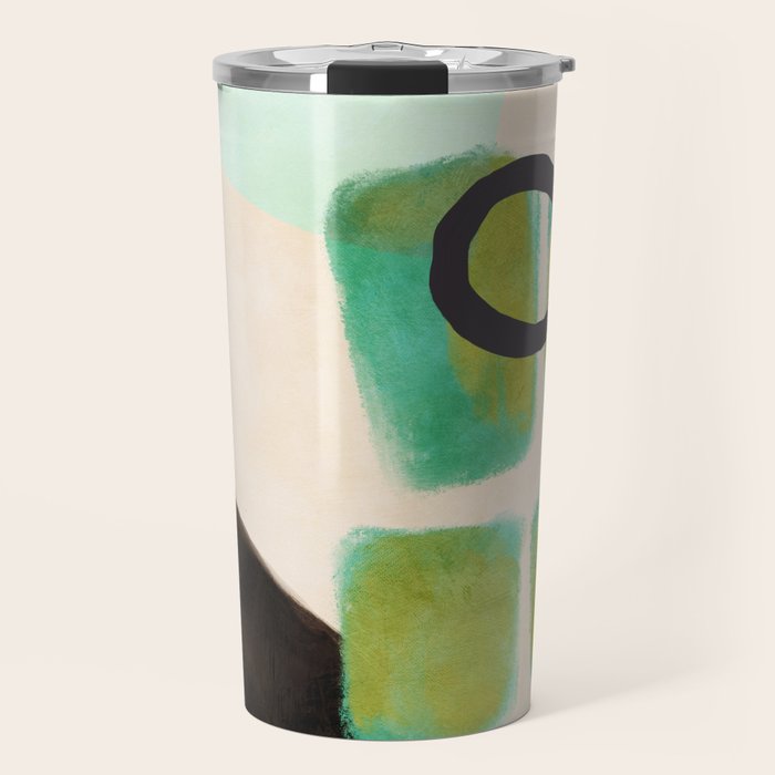 abstract organic shape pastel summer 1 Travel Mug Gallery Image 1