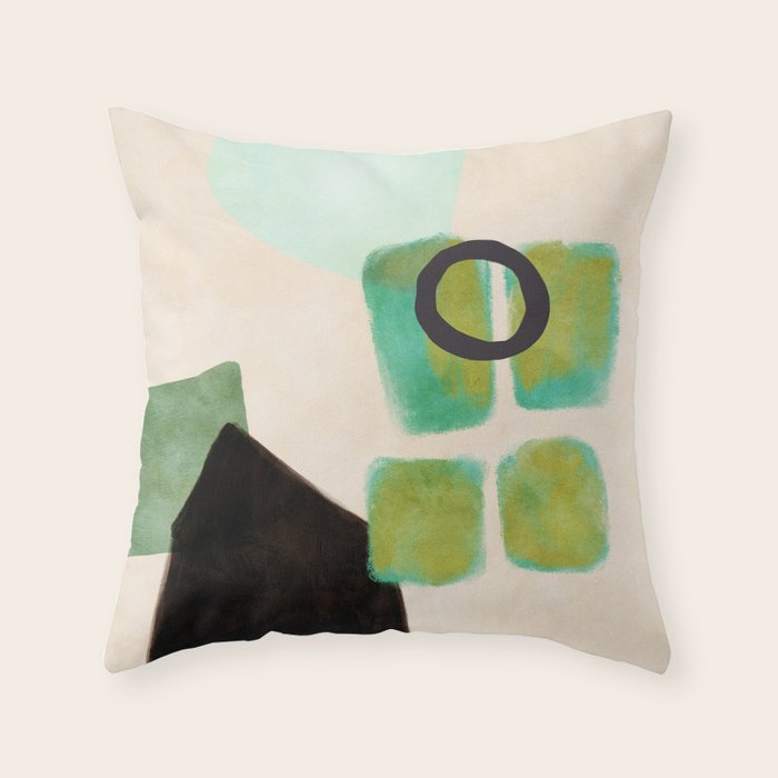 abstract organic shape pastel summer 1 Throw Pillow Gallery Image 6