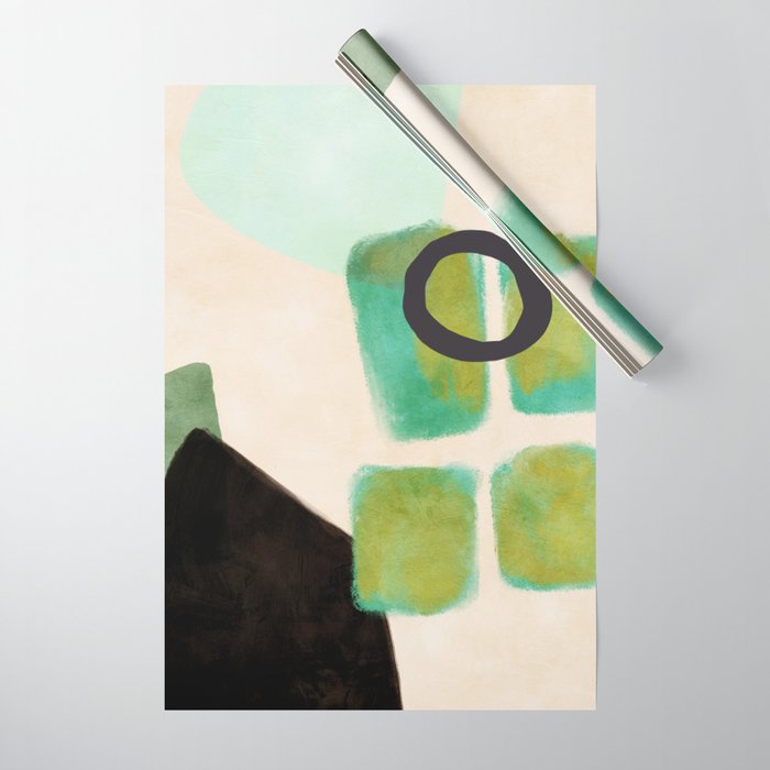 abstract organic shape pastel summer 1 Wrapping Paper Gallery Image 1
