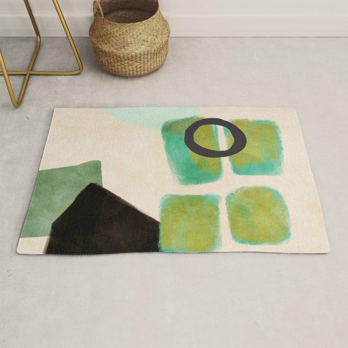 abstract organic shape pastel summer 1 Rug Gallery Image 1