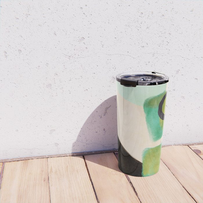 abstract organic shape pastel summer 1 Travel Mug Gallery Image 4