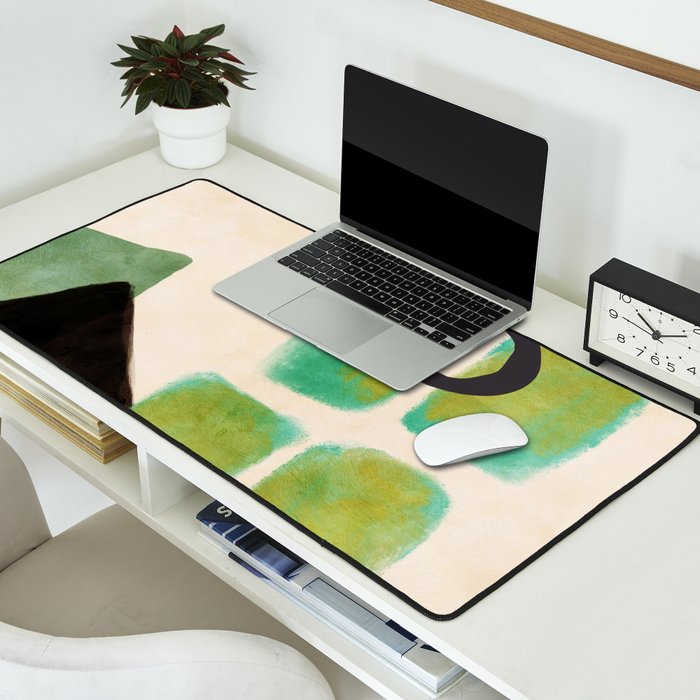 abstract organic shape pastel summer 1 Desk Mat Gallery Image 2