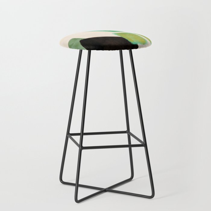 abstract organic shape pastel summer 1 Stool Gallery Image 1