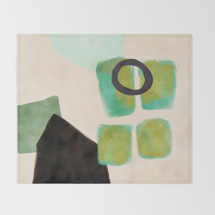 abstract organic shape pastel summer 1 Throw Blanket Gallery Image 2