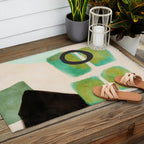 abstract organic shape pastel summer 1 Outdoor Rug Gallery Image 2