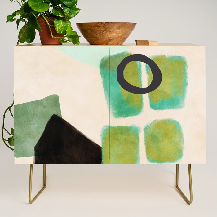 abstract organic shape pastel summer 1 Credenza Gallery Image 1