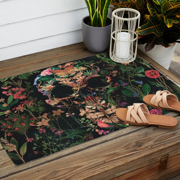 Papilion Skull Outdoor Rug Gallery Image 2