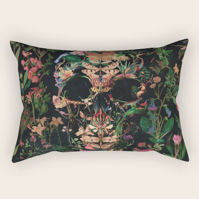 Papilion Skull Rectangular Pillow Gallery Image 2