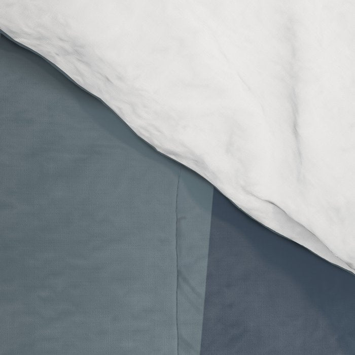 Retro Liquid Swirl Medium Square Abstract Pattern in Steel Blue-Gray Tones Comforter Gallery Image 4