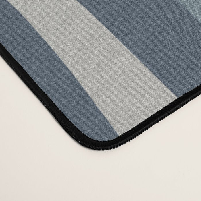 Retro Liquid Swirl Medium Square Abstract Pattern in Steel Blue-Gray Tones Desk Mat Gallery Image 4