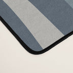 Retro Liquid Swirl Medium Square Abstract Pattern in Steel Blue-Gray Tones Desk Mat Gallery Image 4