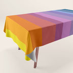 Modern Bright Rainbow Abstract Stripes Tablecloth Gallery Image 1