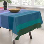 Modern Bright Rainbow Abstract Stripes Tablecloth Gallery Image 3