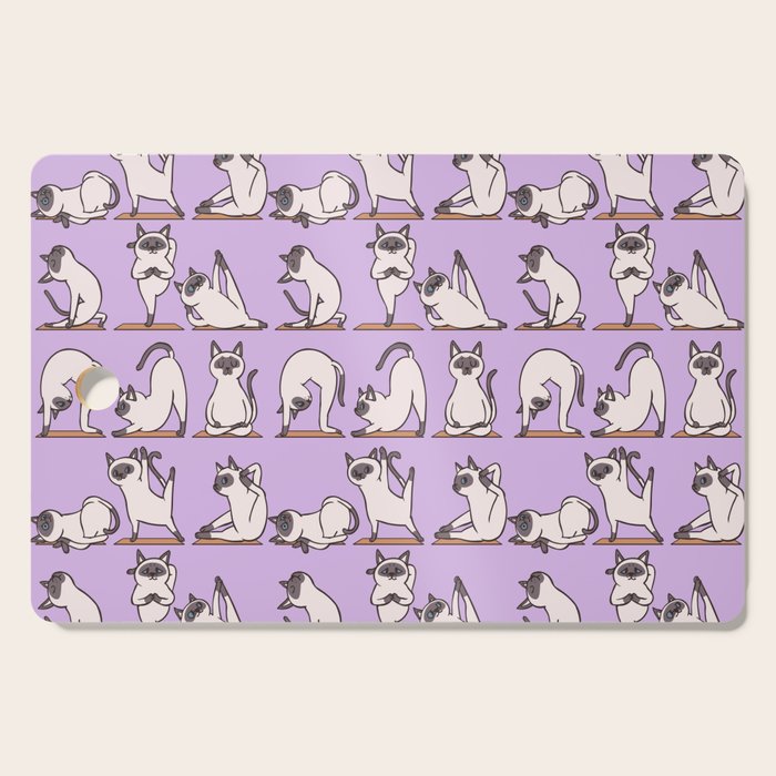 Siamese Cat Yoga Cutting Board Gallery Image 1
