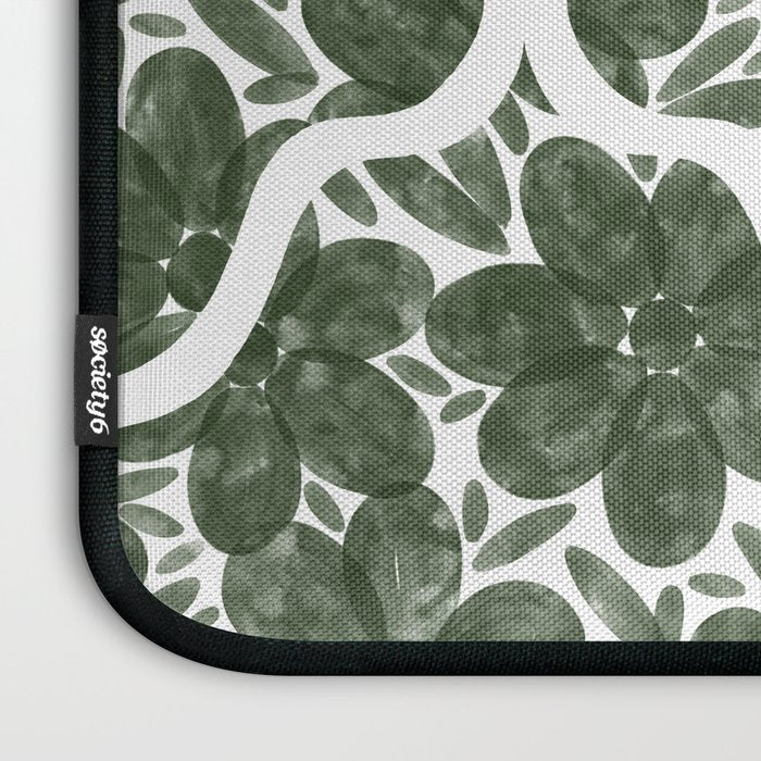 Green Petals Oasis Motif Laptop Sleeve Gallery Image 3
