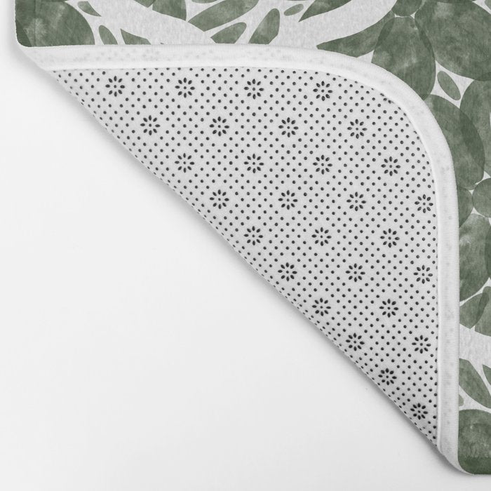 Green Petals Oasis Motif Bath Mat Gallery Image 2