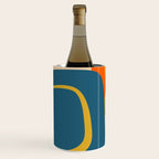 Mid Century Modern Retro Abstract Pattern Orange Blue Mustard Wine Chiller Gallery Image 2