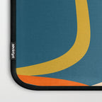 Mid Century Modern Retro Abstract Pattern Orange Blue Mustard Laptop Sleeve Gallery Image 3