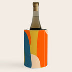 Mid Century Modern Retro Abstract Pattern Orange Blue Mustard Wine Chiller Gallery Image 1
