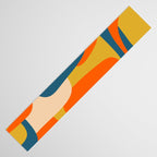 Mid Century Modern Retro Abstract Pattern Orange Blue Mustard Table Runner Gallery Image 3