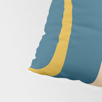 Mid Century Modern Retro Abstract Pattern Orange Blue Mustard Pillow Sham Gallery Image 4